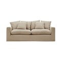 Iš lino sofa smėlio spalvos 240 cm Nora – Kave Home