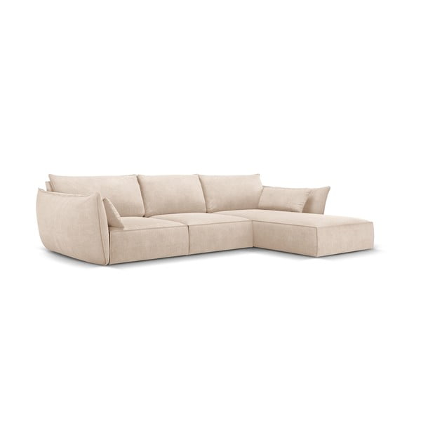 Smėlio spalvos kampinė sofa (dešinysis kampas) Vanda - Mazzini Sofas-image-2
