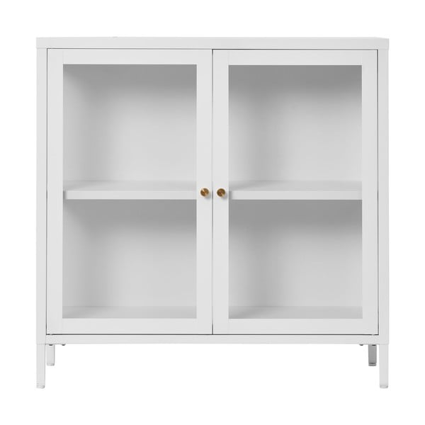 Iš metalo vitrina baltos spalvos 80x80 cm Dalby – House Nordic