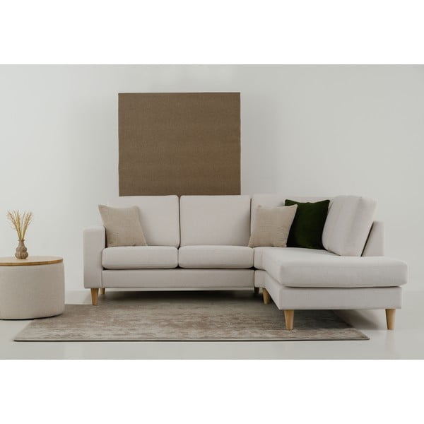 Kampinė sofa smėlio spalvos (su dešiniuoju kampu) Focus – Scandic-image-1
