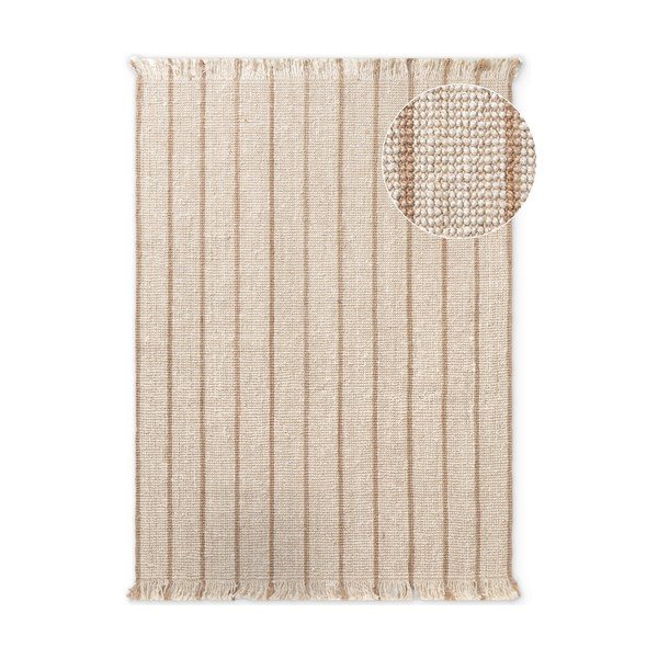 Rankų darbo kreminės spalvos iš džiuto kilimas 160x230 cm Harvest Sierra – Elle Decoration