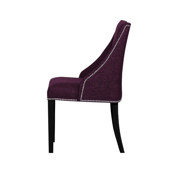 Violetinės spalvos kėdė su juodomis buko medienos kojomis Ted Lapidus Maison Patchouli-image-1