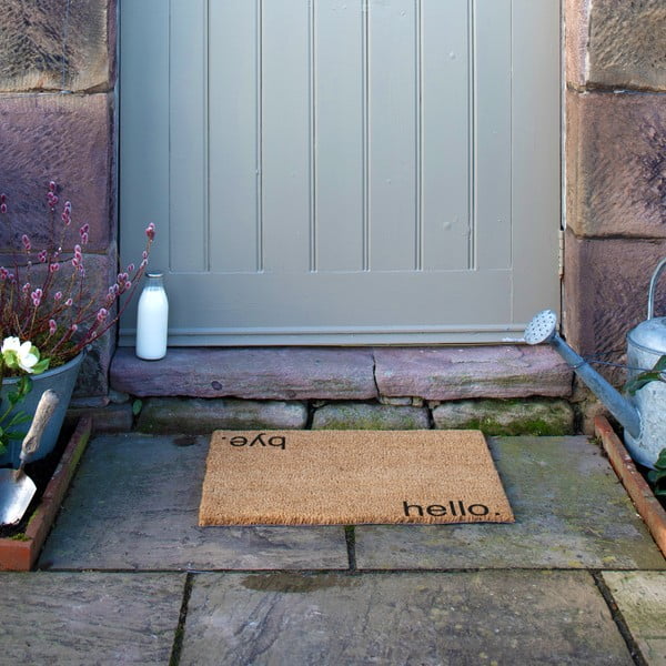 Iš kokoso pluošto grindų kilimėlis 40x60 cm Hello, Bye – Artsy Doormats-image-4