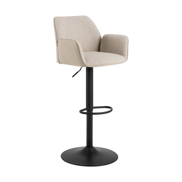 Smėlio spalvos reguliuojamo aukščio/su porankiais baro taburetė (sėdynės aukštis 85 cm) Glenda – Actona