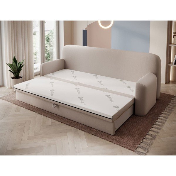 Smėlio spalvos iš velveto sulankstoma/su sandėliavimo vieta sofa 236 cm Elioss – ELTAP-image-2