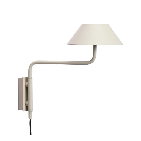Smėlio spalvos iš metalo sieninė lempa LED su pritemdymo funkcija su kištuku ø 30 cm Cover – Hübsch-image-3