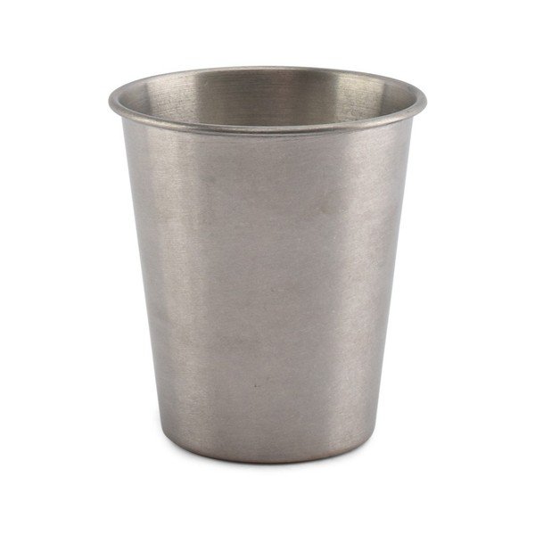 Sidabrinės spalvos iš metalo puodelis 300 ml Serve – BonBistro