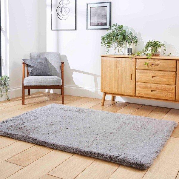 Kilimas pilkos spalvos 60x120 cm Super Teddy – Think Rugs-image-1