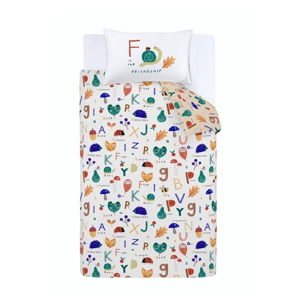 Viengulė vaikiška patalynė 140x200 cm Woodland Alphabet – RHS-image-2