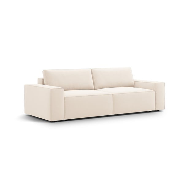 Smėlio spalvos iš velveto sulankstoma/su sandėliavimo vieta sofa 247 cm Jodie – Micadoni -image-2