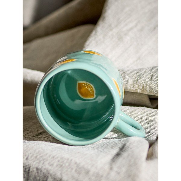 Pilkai žalios spalvos iš akmens masės vaikiškas puodelis 230 ml Agnes – Bloomingville Mini-image-4