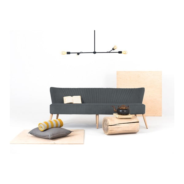 Pilka trijų vietų sofa Individualizuotos formos Harry-image-1