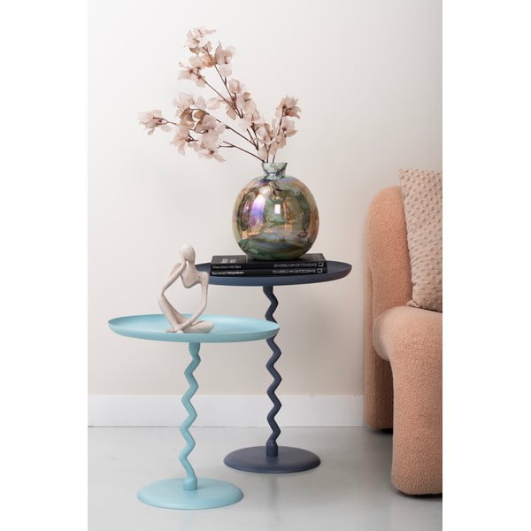 Iš metalo apvalios formos šoninis stalas ø 40 cm Zig Zag – Leitmotiv-image-1