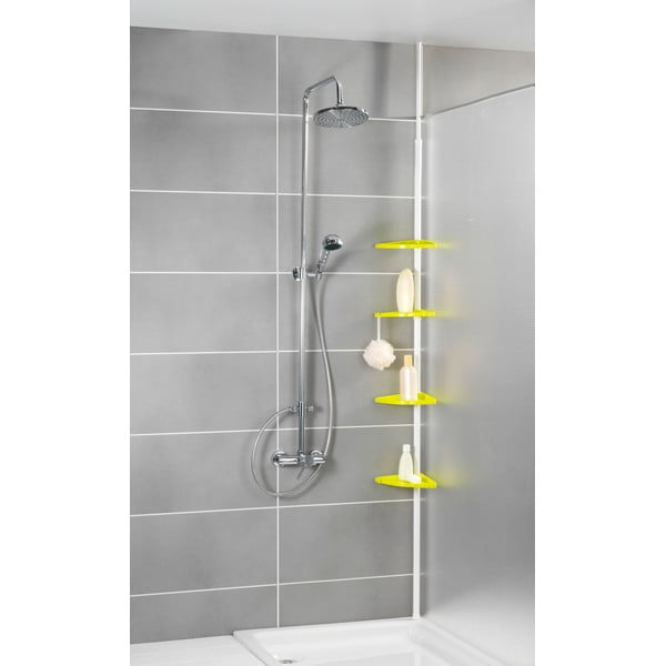 Geltonos spalvos teleskopinė dušo lentyna "Wenko Compact-image-1