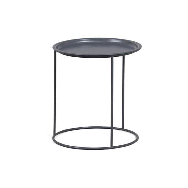 Šviesiai pilkas šoninis staliukas WOOOOD Ivar, ø 40 cm-image-2