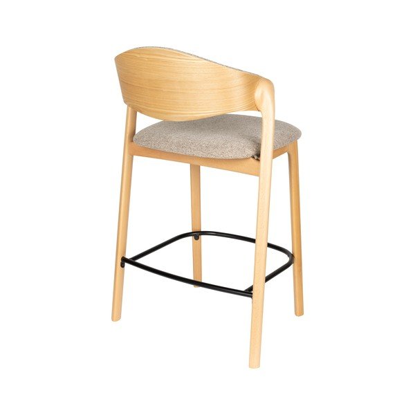 Pilkai smėlinės spalvos iš audinio baro taburetė Babington – Dutchbone-image-3
