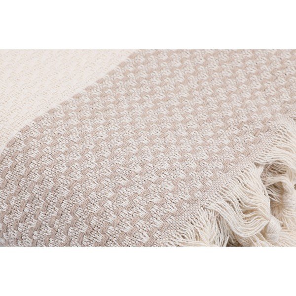 Lovatiesė smėlio spalvos iš medvilnės dvigulei lovai 230x200 cm Seritli – Mijolnir-image-3