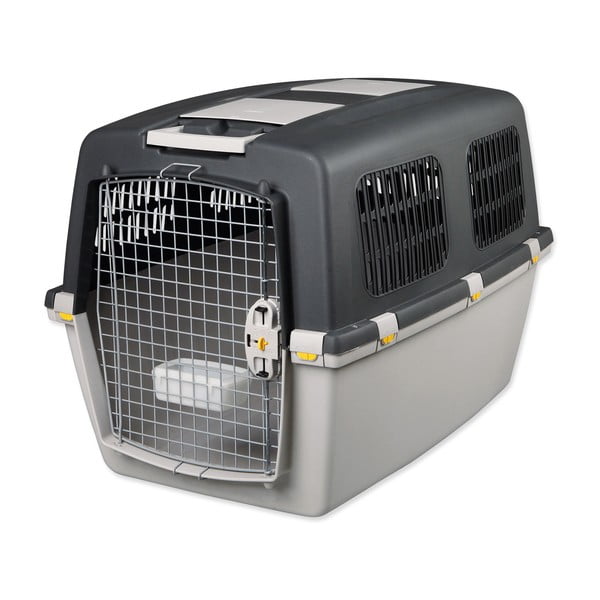 Pilkos spalvos vežimėlis augintiniams visi augintiniai 92x64 cm Trixie Gulliver 6 M-L – Plaček Pet Products