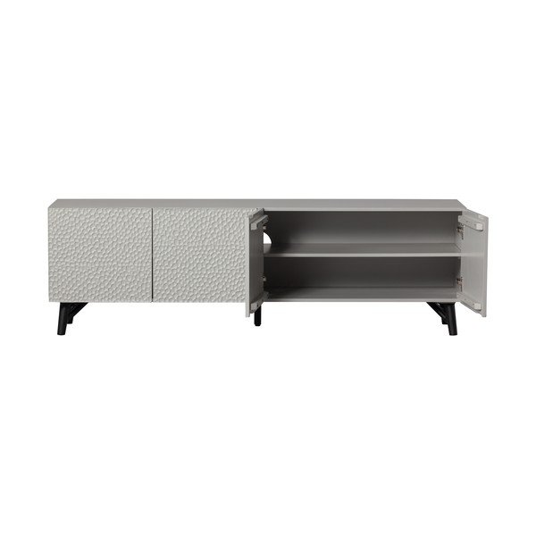 Šviesiai pilkos spalvos iš mango masyvo TV spintelė 185x56x46 cm Carved – WOOOD-image-4