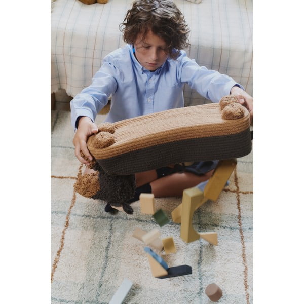 Skalbiamas/rankų darbo kreminės spalvos/šalavijo spalvos iš medvilnės kilimas 90x120 cm Tartan Blue Sage – Lorena Canals-image-4