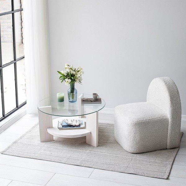 Baltas apvalus kavos staliukas ø 75 cm Mondo - Neostill-image-2