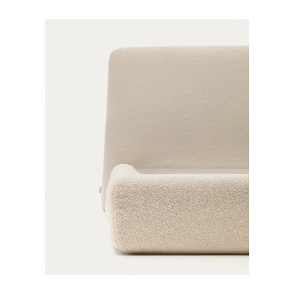 Dvigulė lova smėlio spalvos audiniu dengta 180x200 cm Martina – Kave Home-image-4