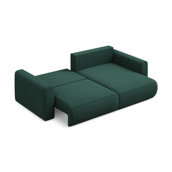 Žalios spalvos sulankstoma/su sandėliavimo vieta kampinė sofa (su dešiniuoju kampu/su gultu) Kapua – Makamii-image-3