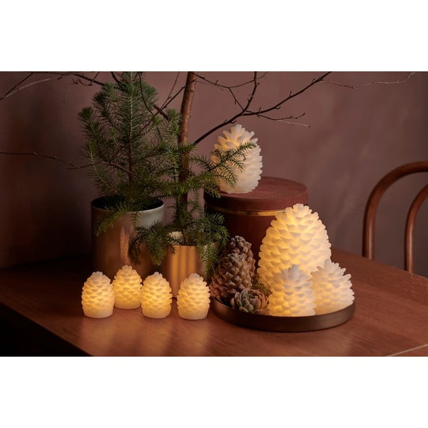 Šviečianti Kalėdų dekoracija baltos spalvos 2 vnt. ø 8 cm Clara – Sirius-image-2