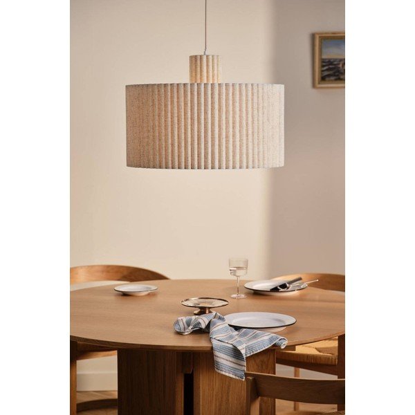 Smėlio spalvos iš lino kabantis šviestuvas ø 60 cm Alina – Jotex-image-1