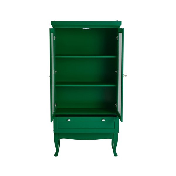 Žalios spalvos iš MDF plokštės pakabinama vitrina 85x170,5x35 cm Prato – Ellos Home-image-4