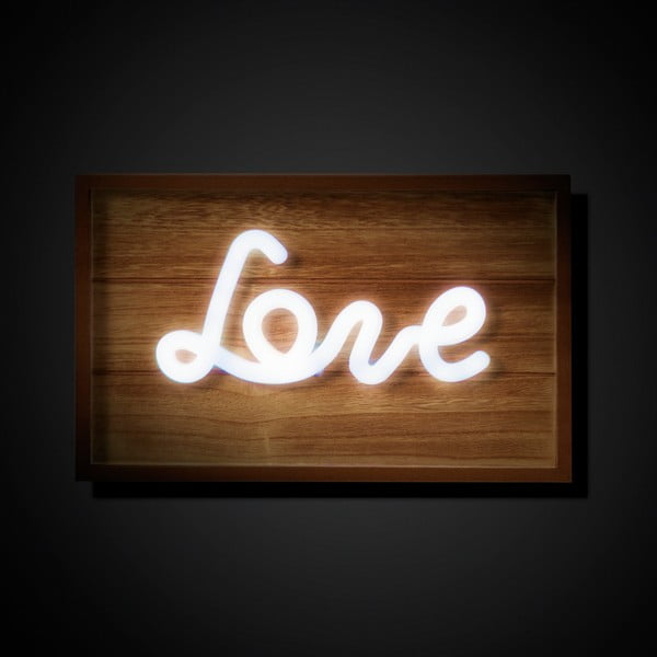 Medinė šviesos dekoracija su užrašu Tomasucci Love-image-1
