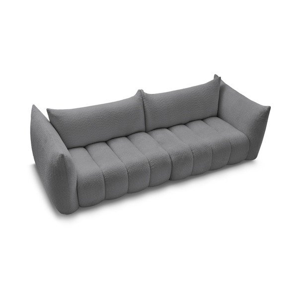 Pilkos spalvos sofa iš boucle 286 cm Azra – Bobochic Paris-image-3
