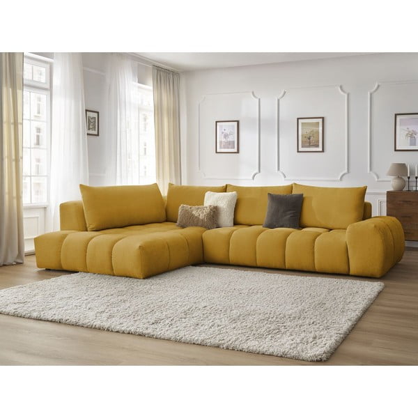 Kampinė sofa ochros spalvos (su kairiuoju kampu) Everest – Bobochic Paris-image-1
