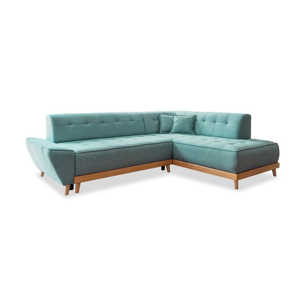 Sulankstoma kampinė sofa turkio spalvos (su dešiniuoju kampu) Dazzling Daisy – Miuform