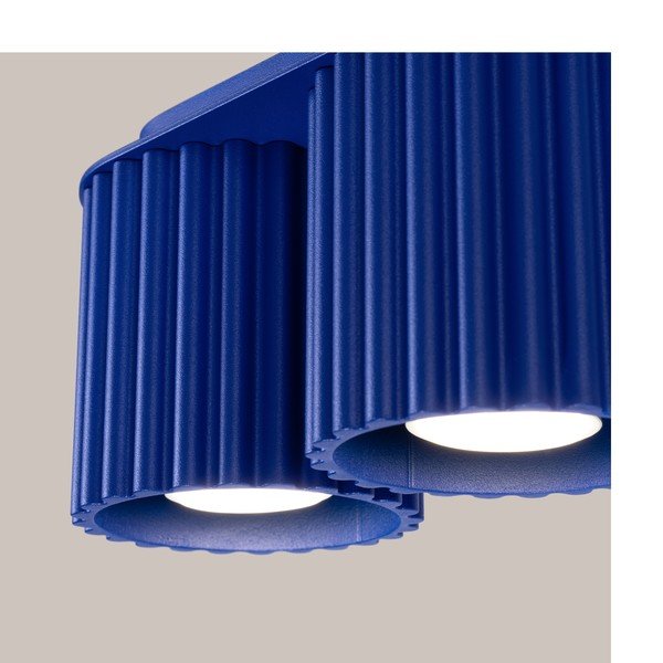 Mėlynos spalvos iš metalo taškinis šviestuvas 10x21 cm Zora – Sollux-image-3