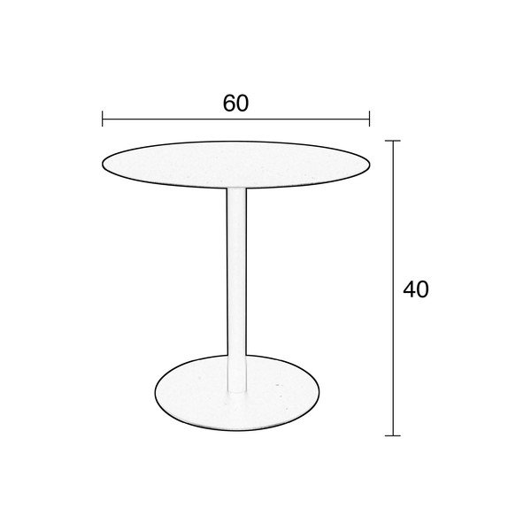 Juodos spalvos iš metalo apvalios formos kavos staliukas ø 60 cm Snow – Zuiver-image-4