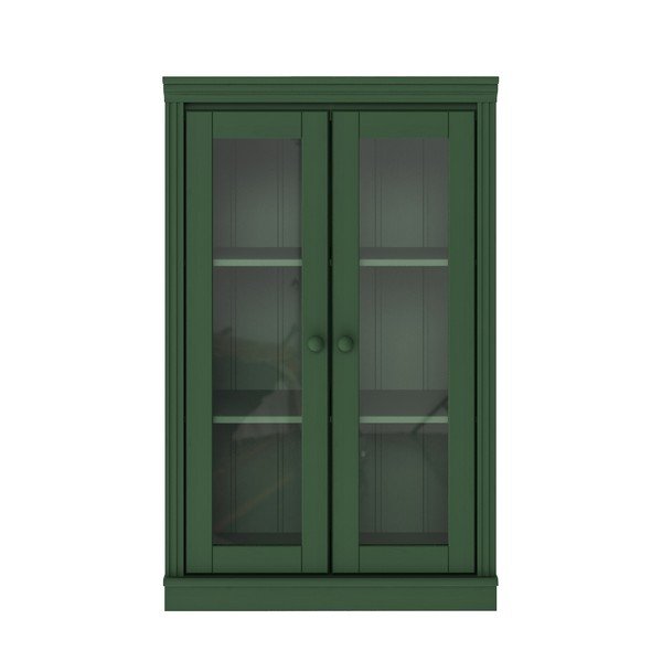 Žalios spalvos iš pušies masyvo vitrina 74x118x35 cm Anita – Støraa