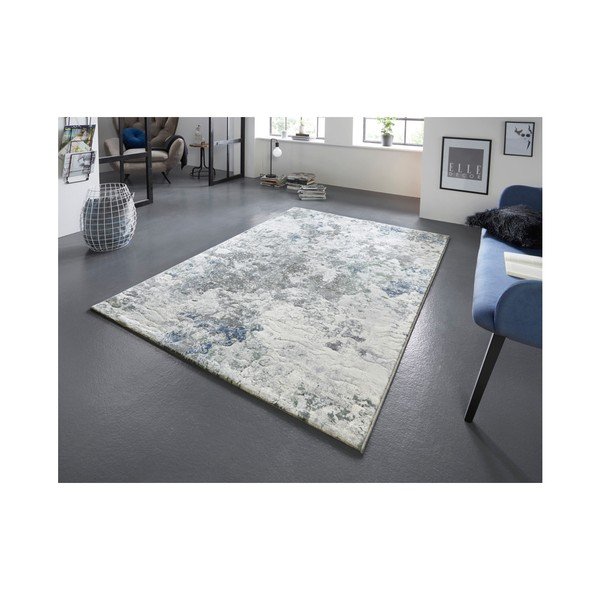 Šviesiai mėlynos ir kreminės spalvos kilimas Elle Decoration Arty Fontaine, 80 x 150 cm-image-1