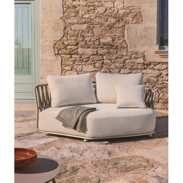 Smėlio spalvos/taupe spalvos sodo modulinė sofa 167 cm Osani – Kave Home-image-2