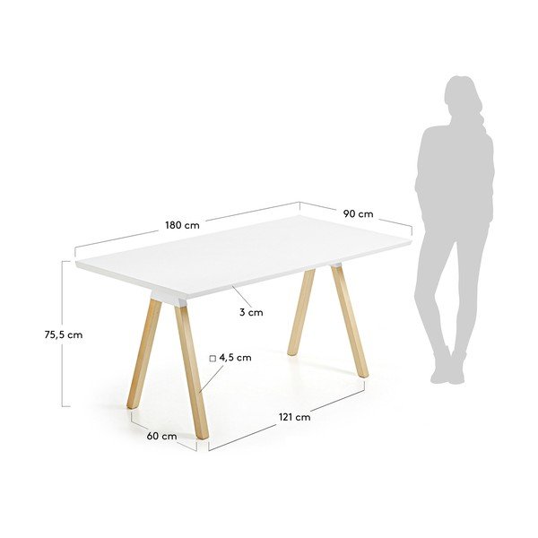 Valgomojo stalas "La Forma Stick", 90 x 180 cm-image-2