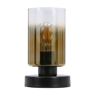 Stalinis šviestuvas juodos spalvos (aukštis 20 cm) su stiklo gaubtu Aspra – Candellux Lighting