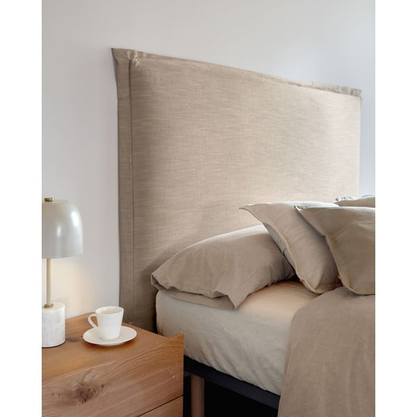 Smėlio spalvos iš audinio galvūgalis 206x106 cm Tanit – Kave Home-image-2