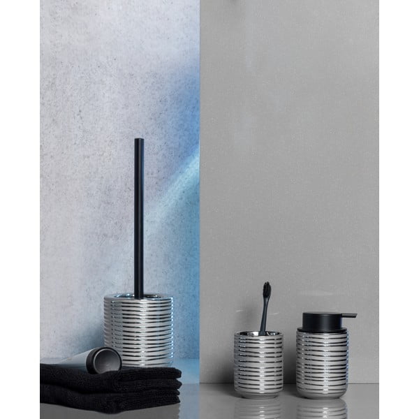 Sidabrinis keraminis dantų šepetėlio puodelis Vilalba - Wenko-image-1