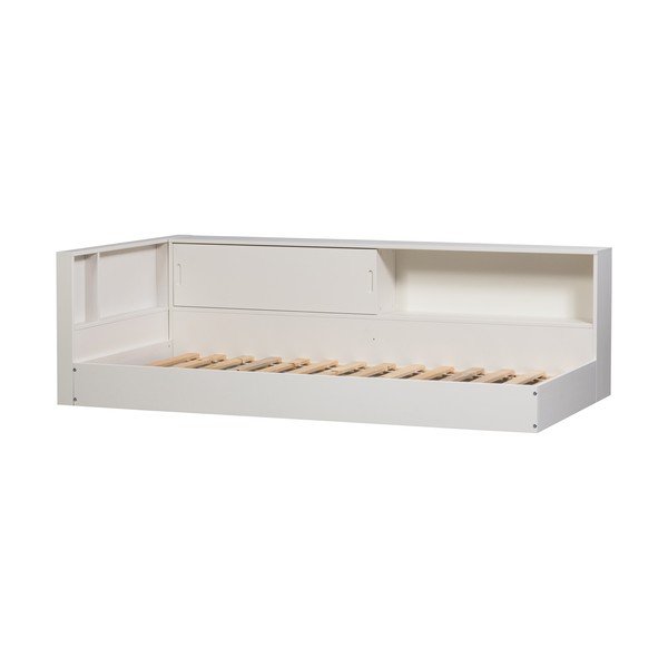 Baltos spalvos viengulė lova be grotelių iš pušies masyvo 90x200 cm Carter – WOOOD-image-2