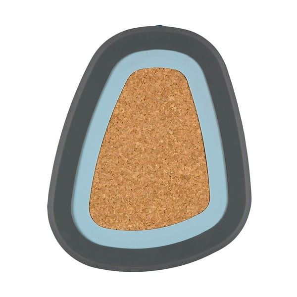 Trijų dalių karštų gėrimų kilimėlis "Pebble", pilkos ir šviesiai mėlynos spalvos