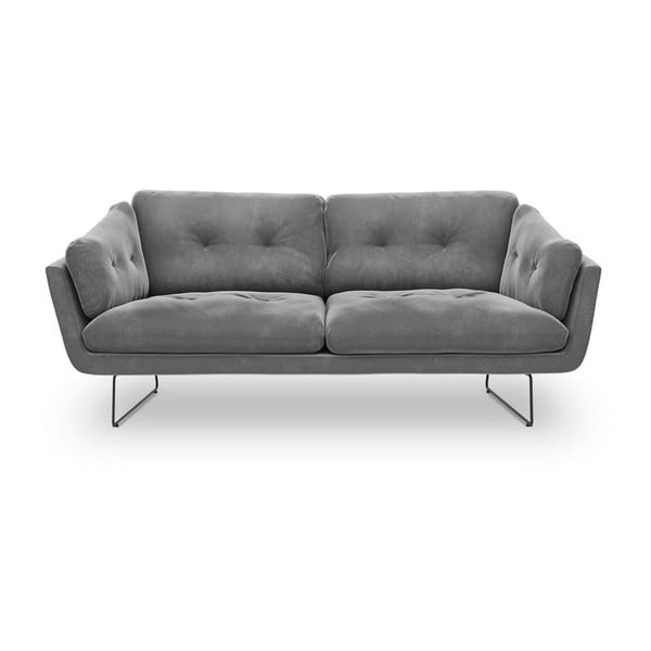 Pilka aksominė sofa Windsor & Co Sofas Gravity