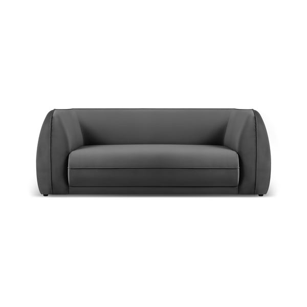 Sofa tamsiai pilkos spalvos iš velveto 190 cm Lando – Micadoni Home