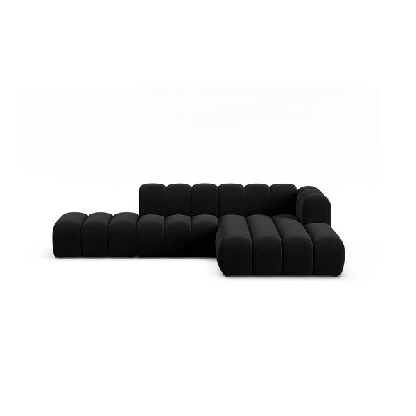 Kampinė sofa antracito spalvos (su dešiniuoju kampu) Lupine – Micadoni Home