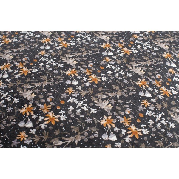 Juoda baro kėdė su gėlių raštu BePureHome Vogue Flower, aukštis 79 cm-image-1