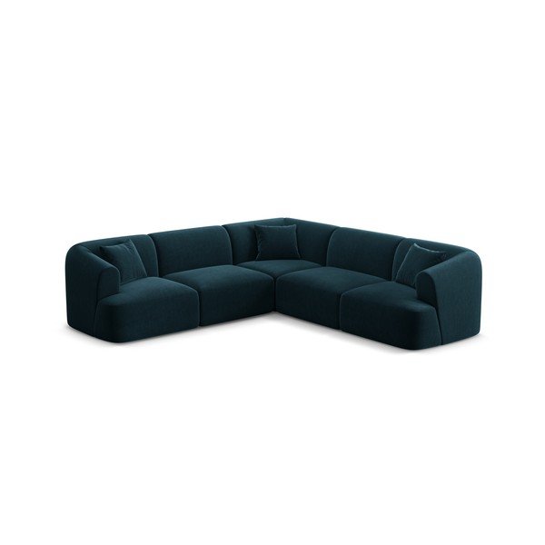 Smaragdinės spalvos kampinė sofa iš velveto Campi – Cosmopolitan Design-image-2